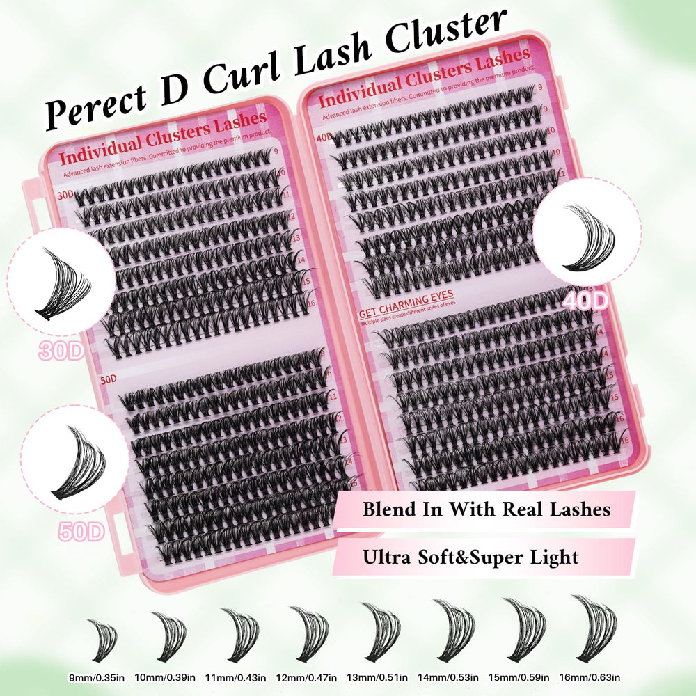 RITALASH 40D cluster lashes offer balanced volume for daily wear.