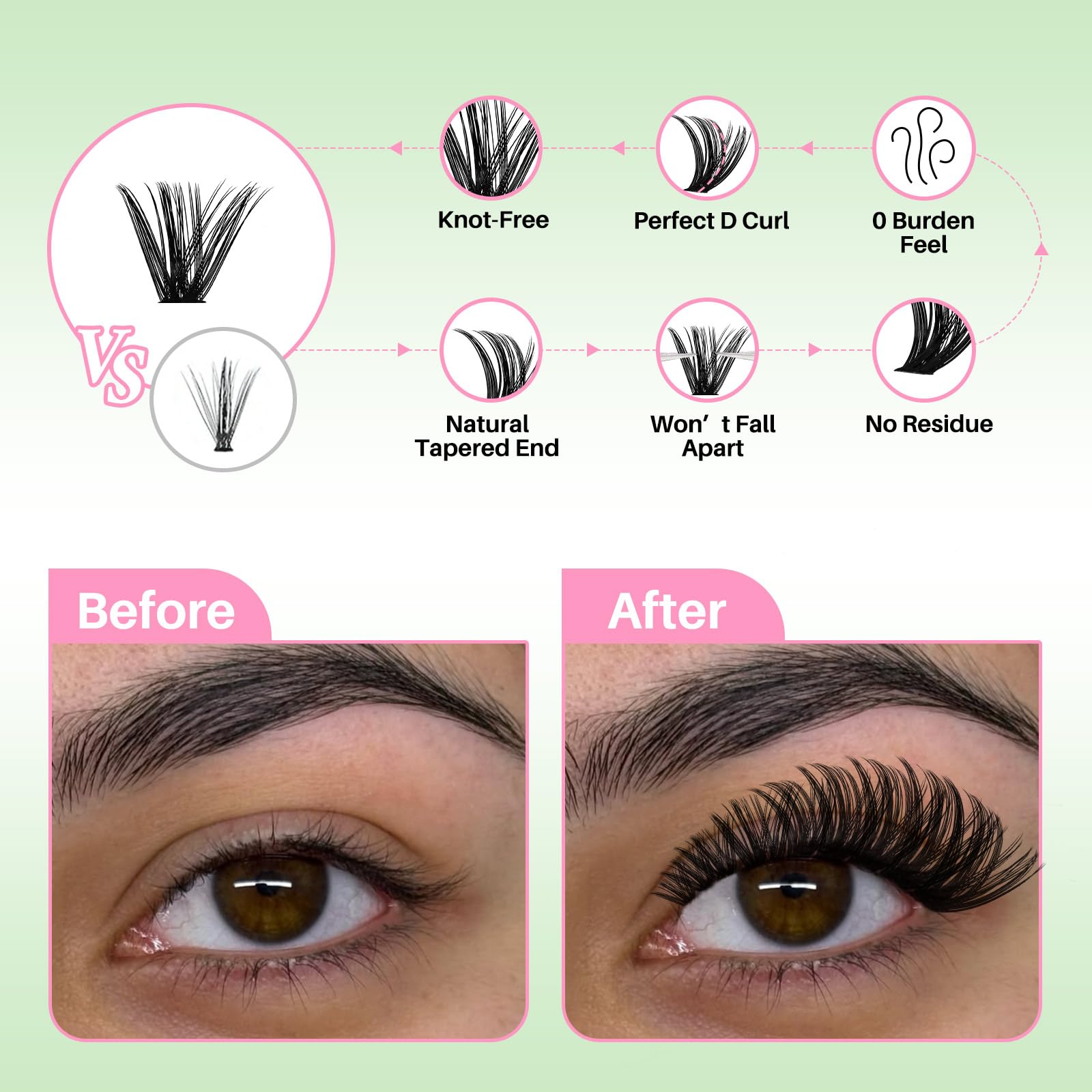 RITALASH DIY lash extensions in action for defined, fluttery eyes.