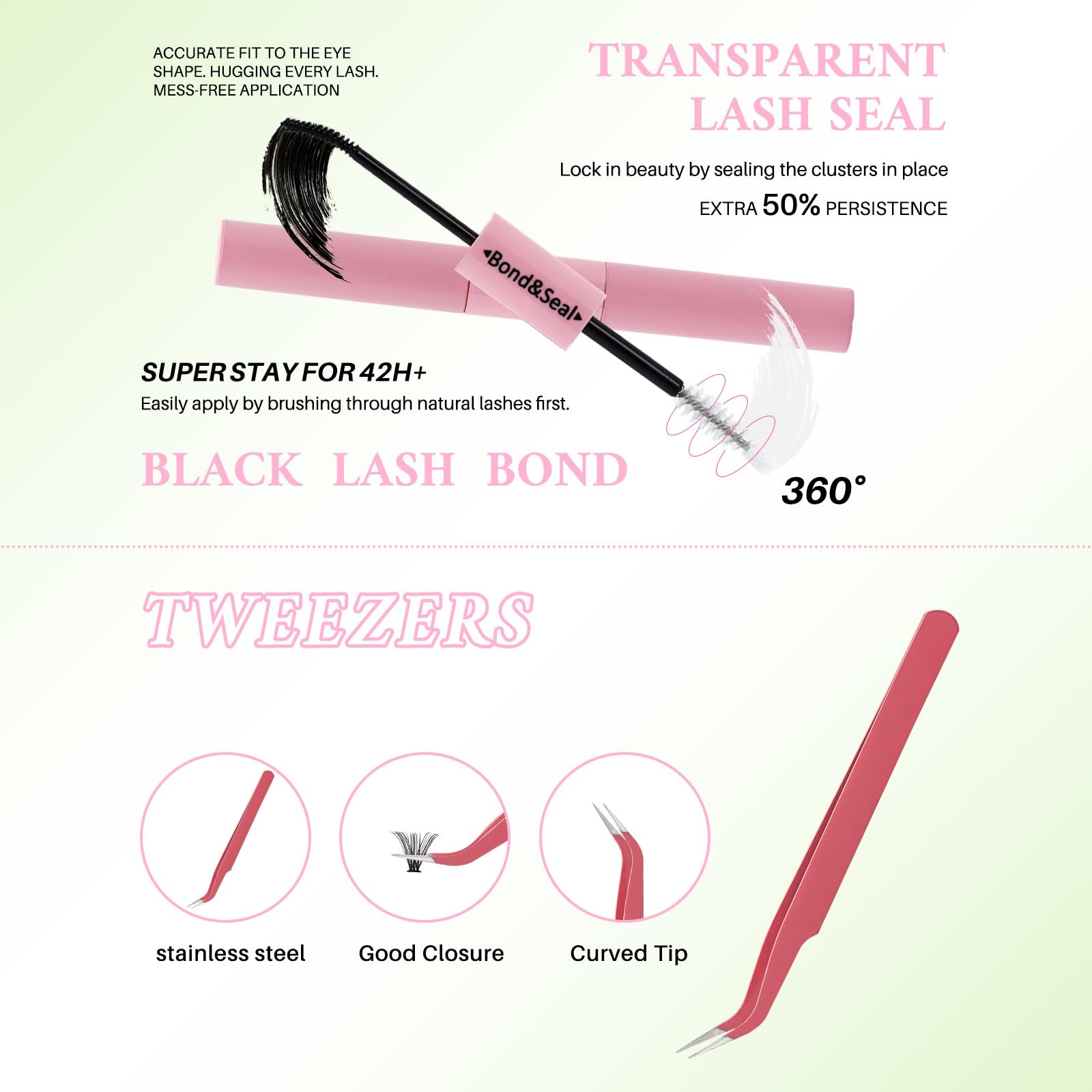 RITALASH four-style clusters in one tray for lightweight, eye-enlarging lashes.