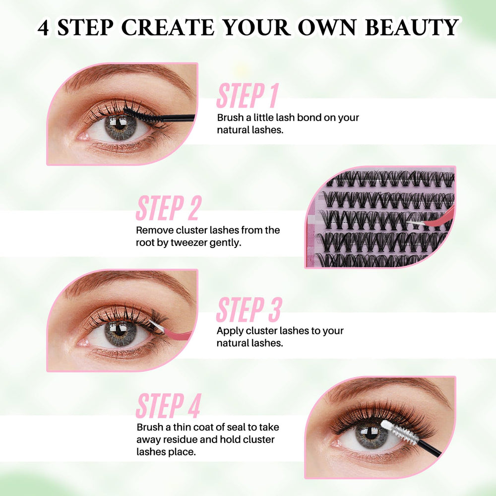 RITALASH stainless steel tweezers ensure precise cluster placement.
