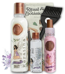 Ritual Botanico Keratina 250ml bottle for natural smoothing with vegan ingredients.