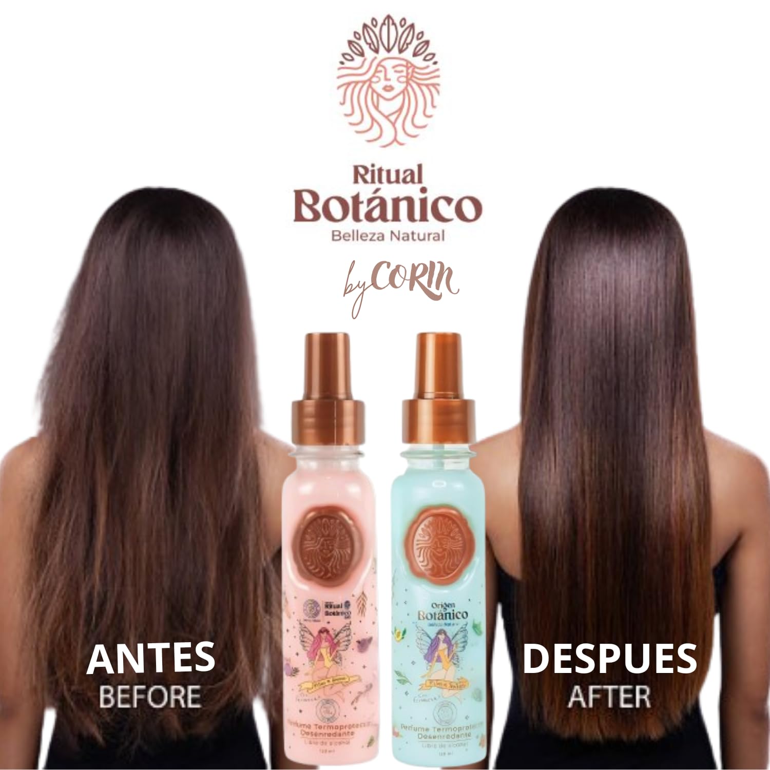 Ritual Botanico Spray Desenredante Azul: cabello más suave y fácil de peinar.