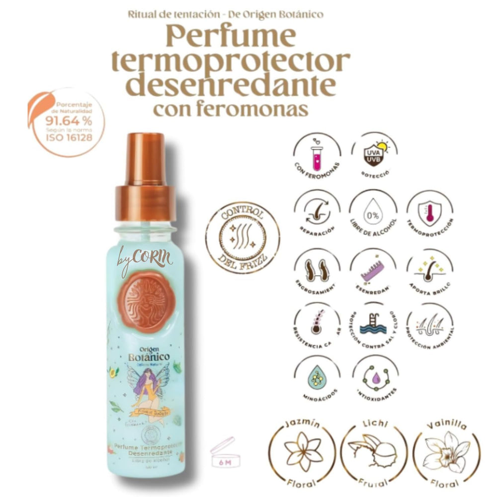 Ritual Botanico Spray Desenredante Rosa: mejora la peinabilidad del cabello húmedo.
