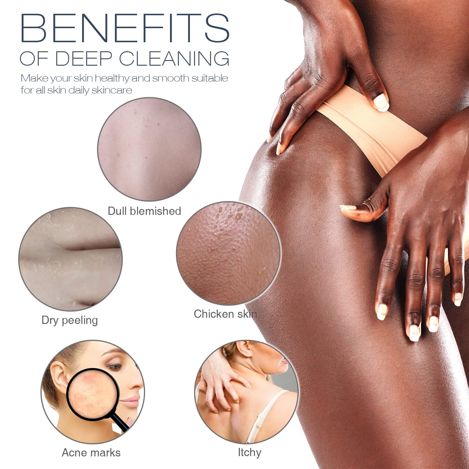 RIUOTA toalla exfoliante para dorso, alcance cómodo para espalda y hombros.