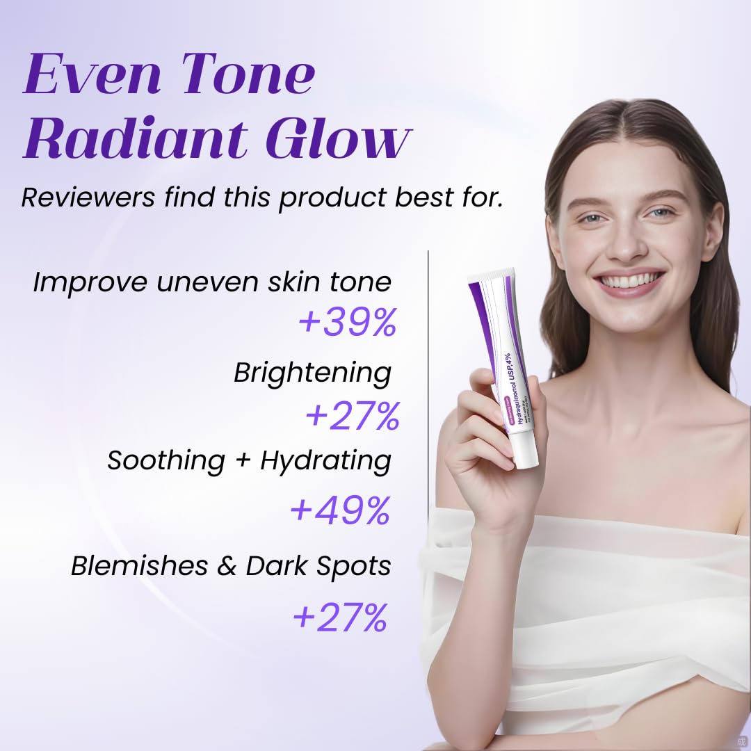 Rivocoda Hydraquinonol Cream being applied on skin for even tone and gentle use.