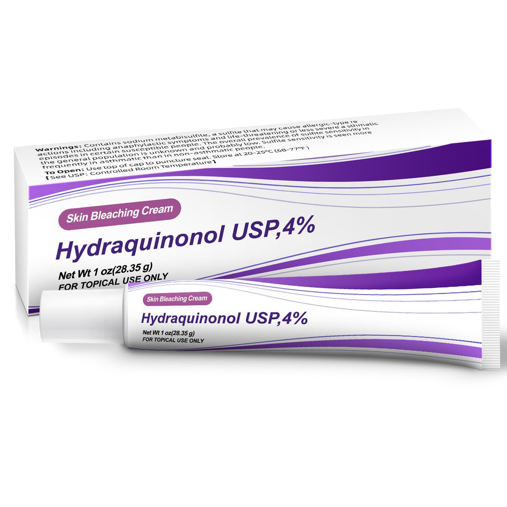 Rivocoda Hydraquinonol Cream packaging highlights vegan formula for all skin types.