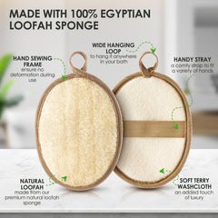 RIYNIBIY loofah texture close-up showing effective exfoliation