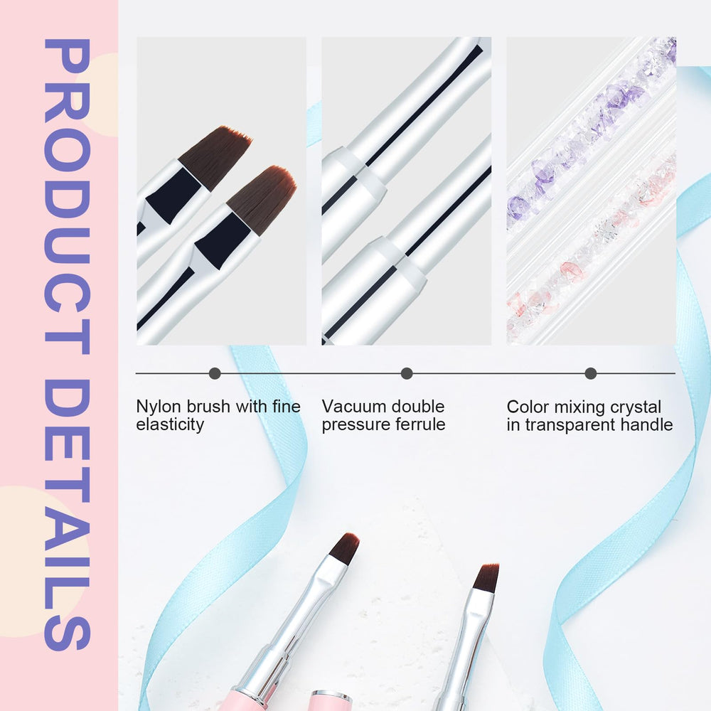 RIYUEXING nail cleanup brush angled tip for detailed cleanup in tight spots