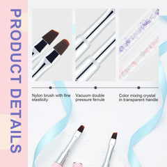 RIYUEXING nail cleanup brush angled tip for detailed cleanup in tight spots