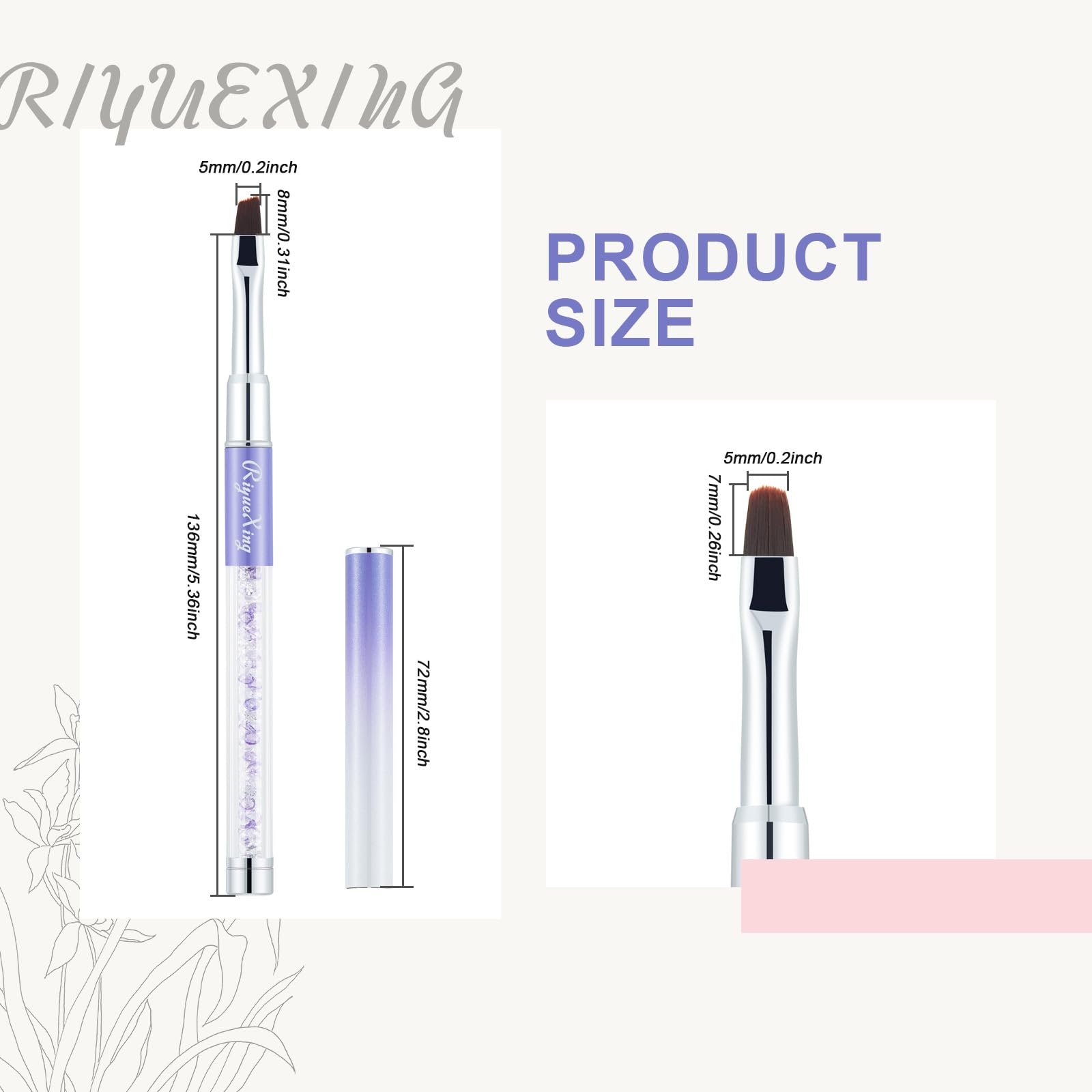 RIYUEXING brushes are easy to clean using non-acetone remover