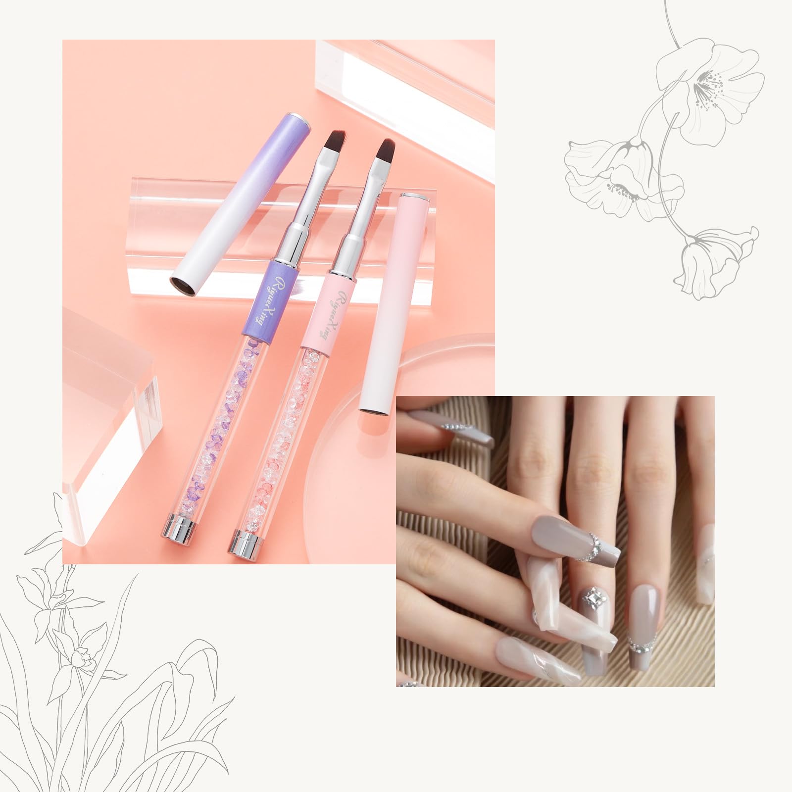 RIYUEXING soft bristles for gentle, effective polish cleanup