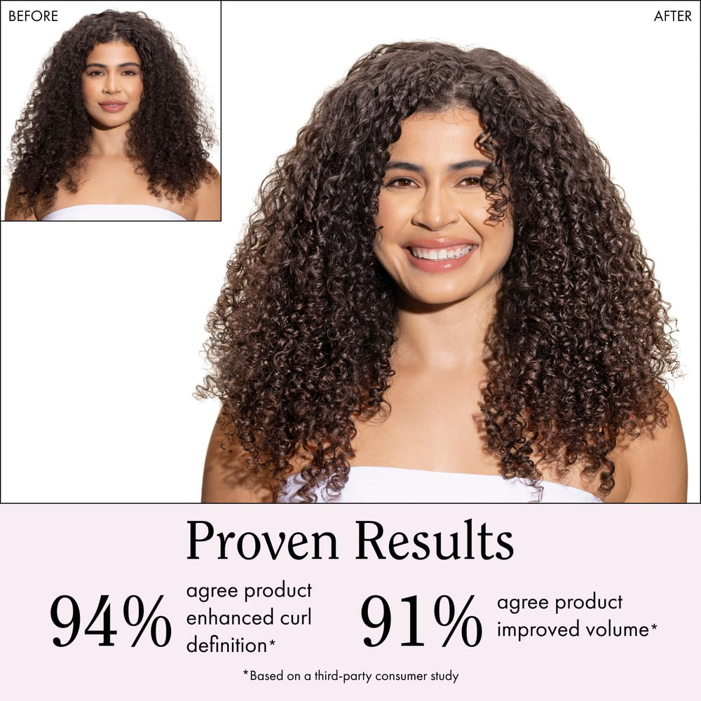 Botella de Rizos Curls con etiqueta brillante—ideal para viaje.