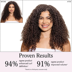 Botella de Rizos Curls con etiqueta brillante—ideal para viaje.