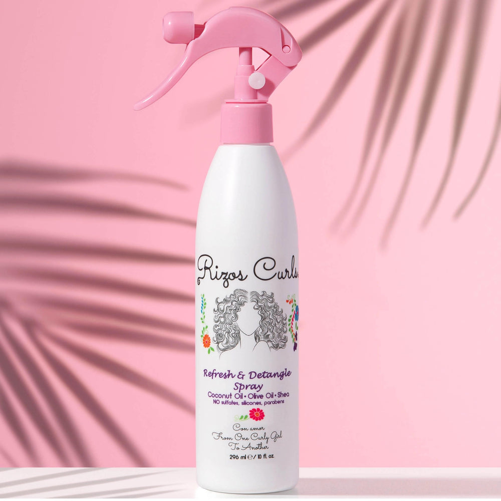 Rizos Curls coconut oil formulation nourishes and adds shine.