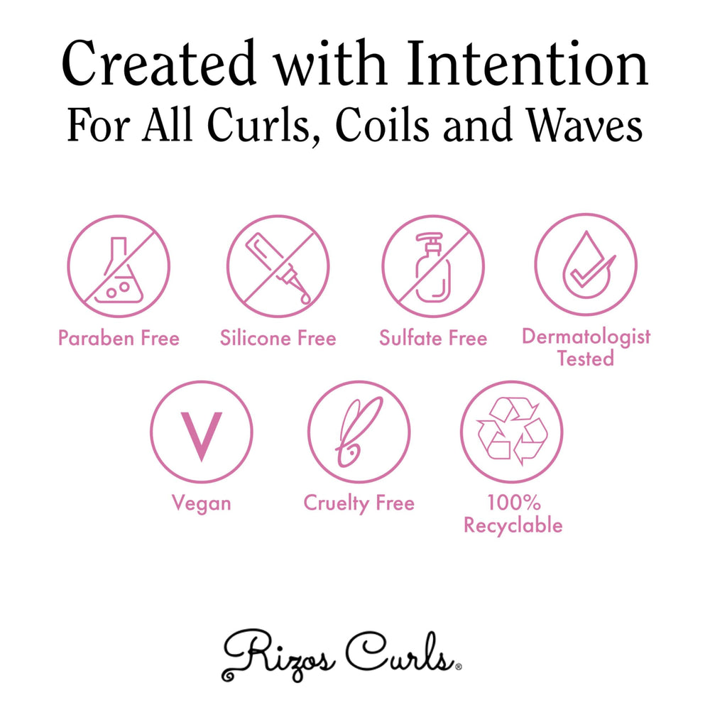 Frizz control shown as curls stay smooth with Rizos Curls mousse.