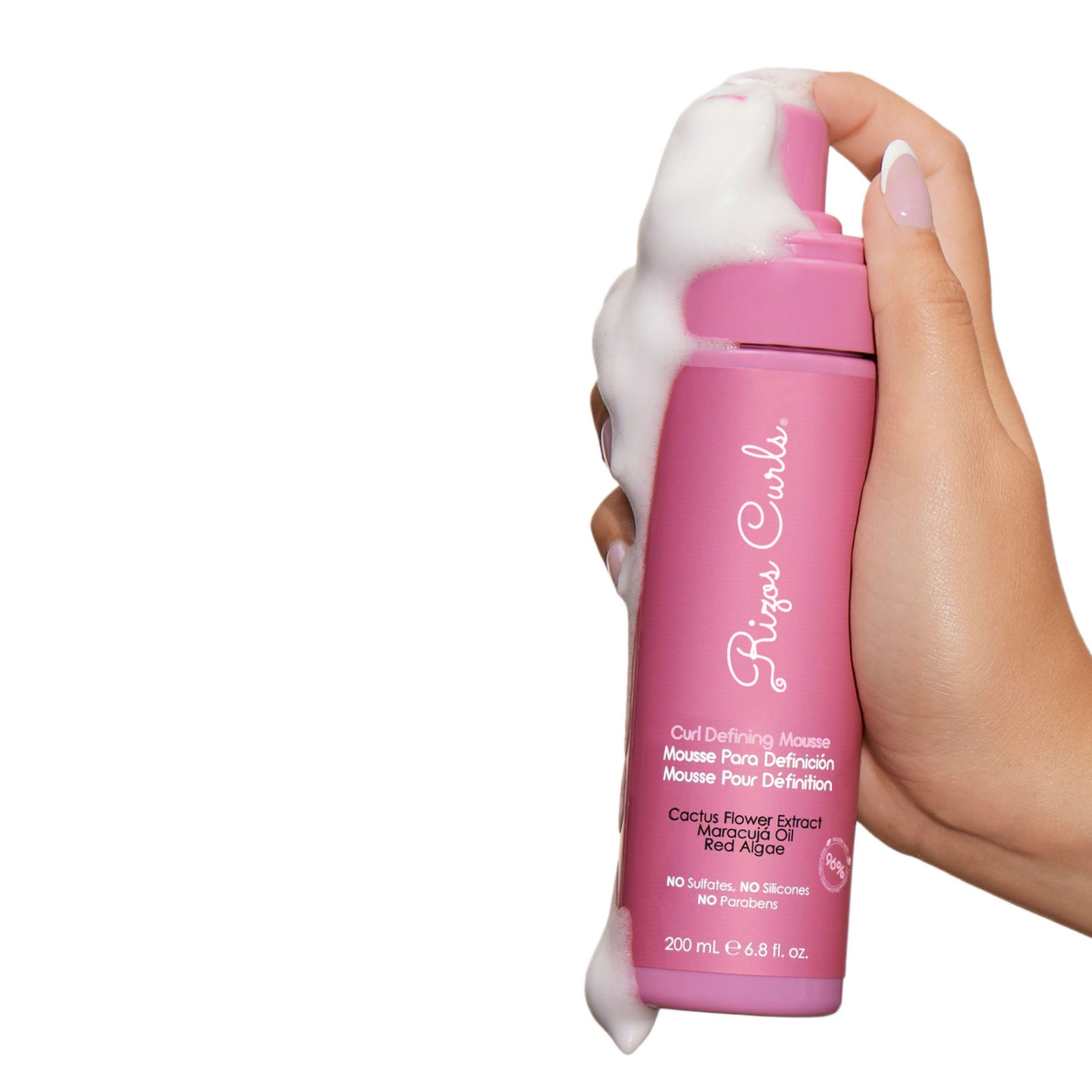 Shiny curls after using Rizos Curls mousse for healthy-looking radiance.