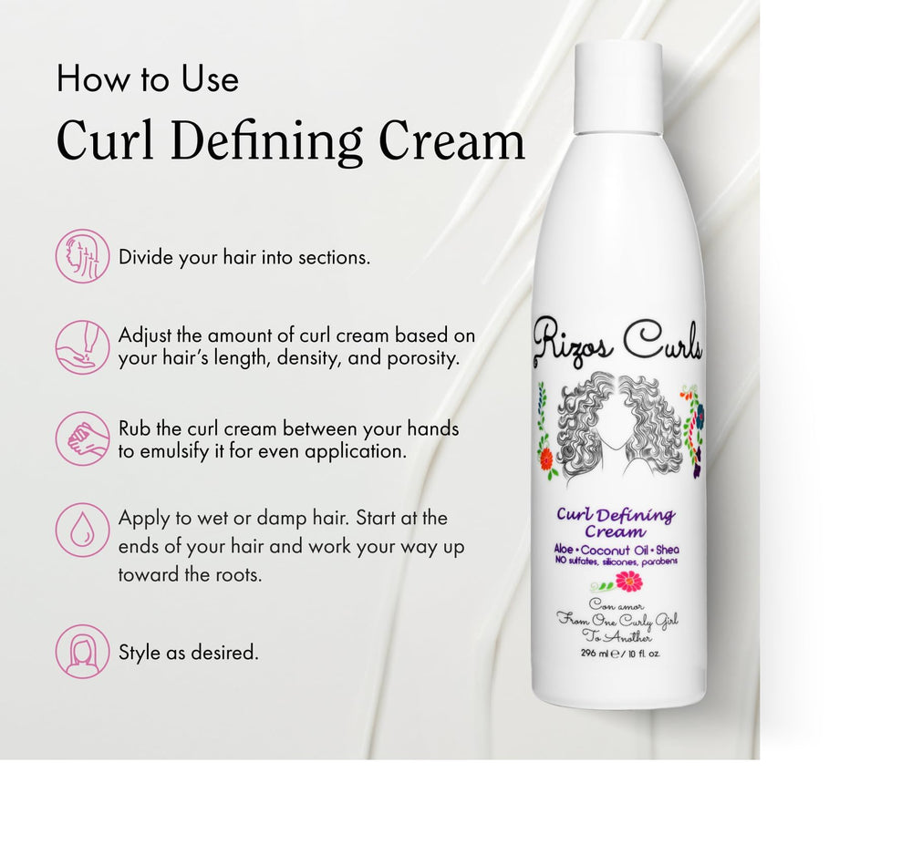 Humectación duradera con Aloe vera y manteca de karité de Rizos Curls.