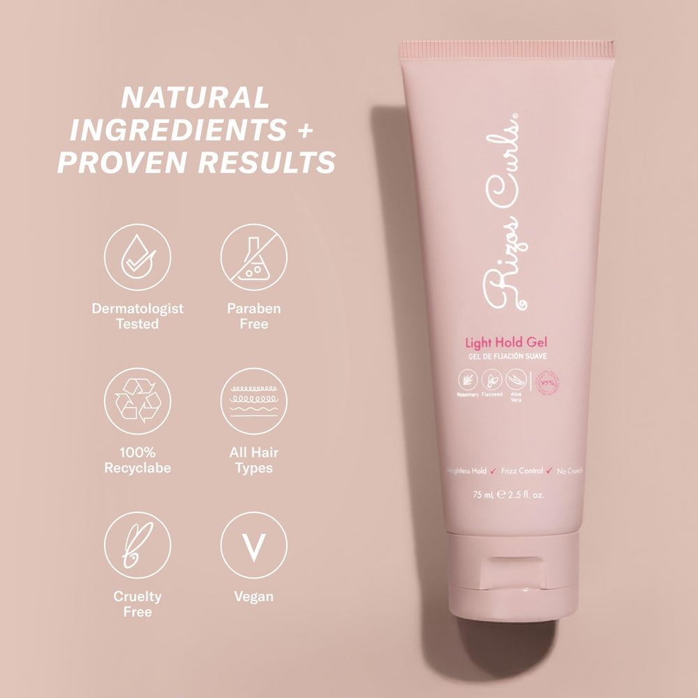 Rizos Curls Light Hold Gel keeps hair hydrated for daily styling