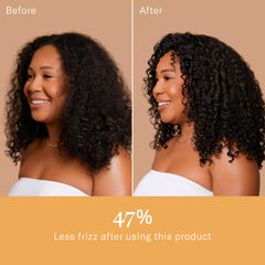 Rizos Curls Multivitamin Leave-In detangles and softens hair during routine.
