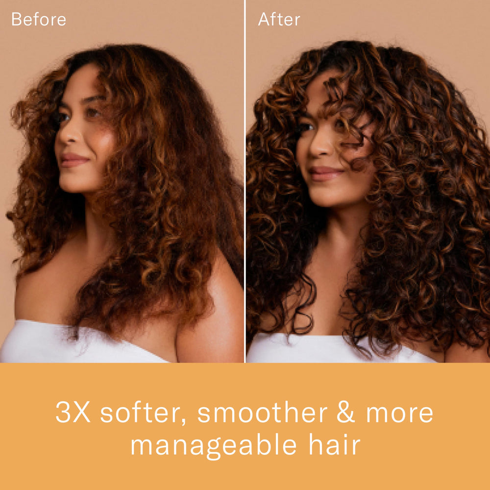 Rizos Curls Multivitamin Leave-In sulfate-free and paraben-free formula for color-treated hair.