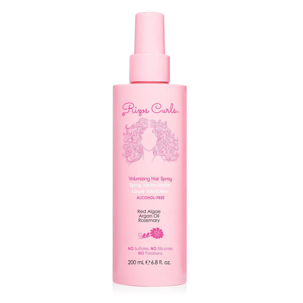 Rizos Curls Spray sin Alcohol, botella visible, definición suave sin residuos
