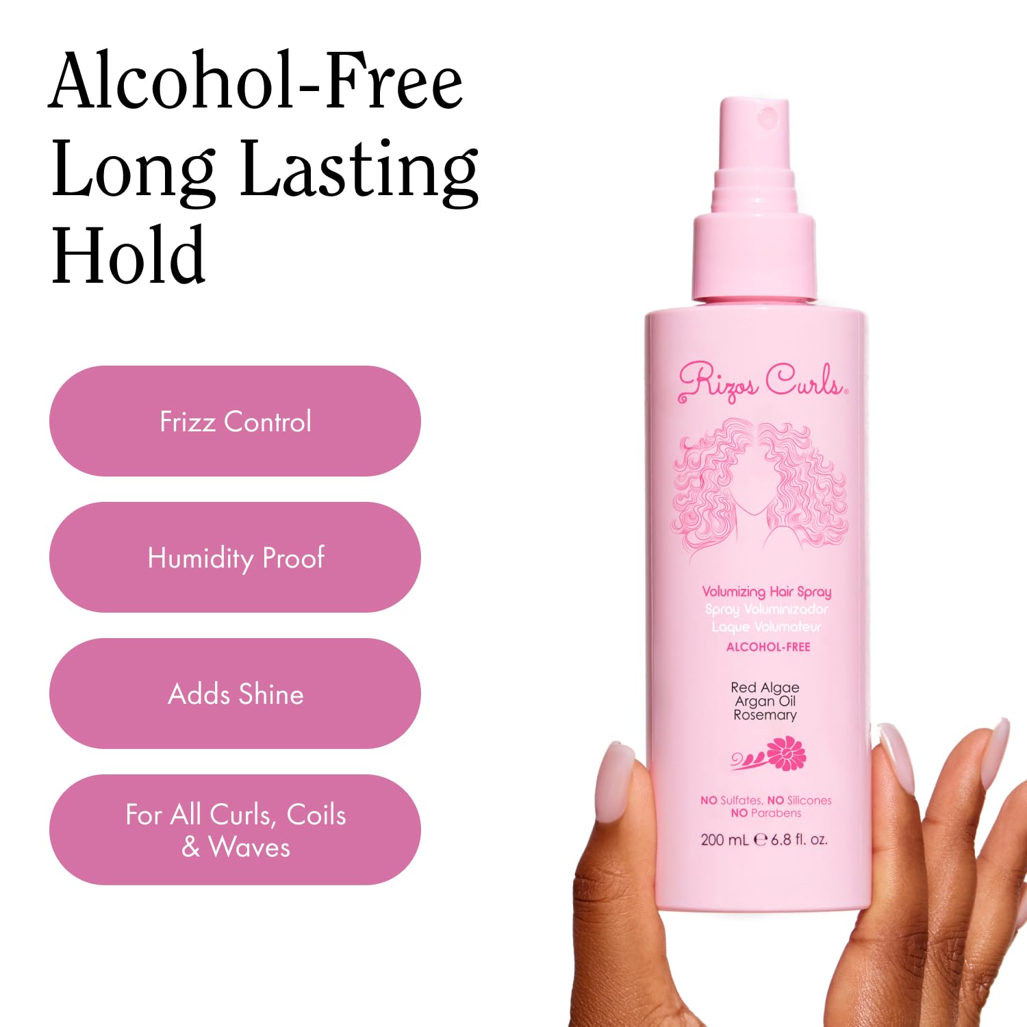 Rizos Curls Spray sin Alcohol, apto para todas las texturas capilares
