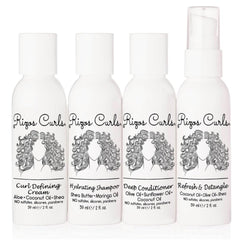 Rizos Curls Travel Kit Shampoo 2oz cleanses gently while hydrating curly hair.