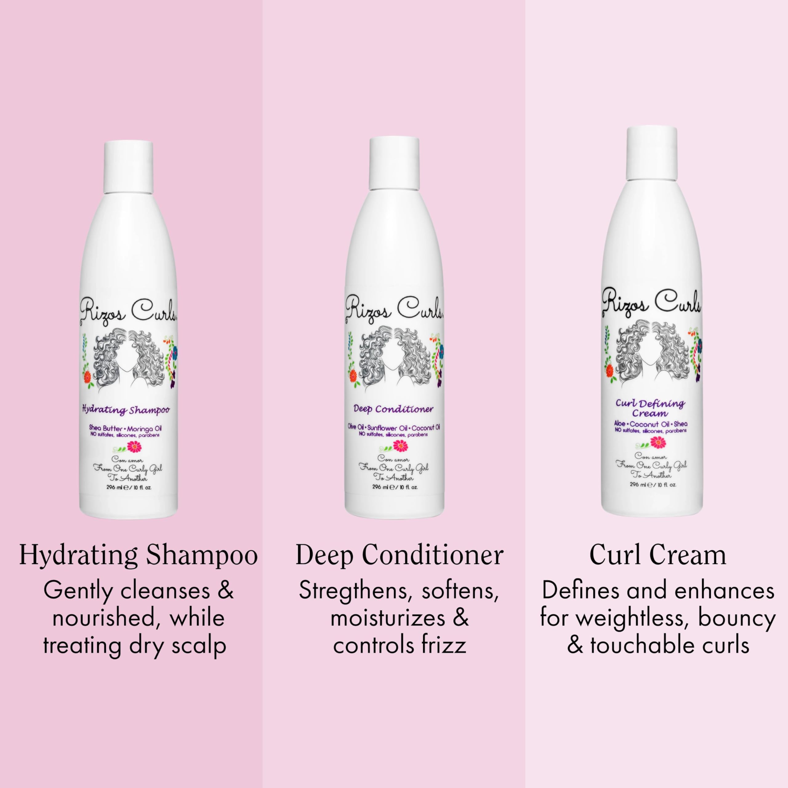 Rizos Curls deep conditioner tub enriched with olive and coconut oils for nourishment