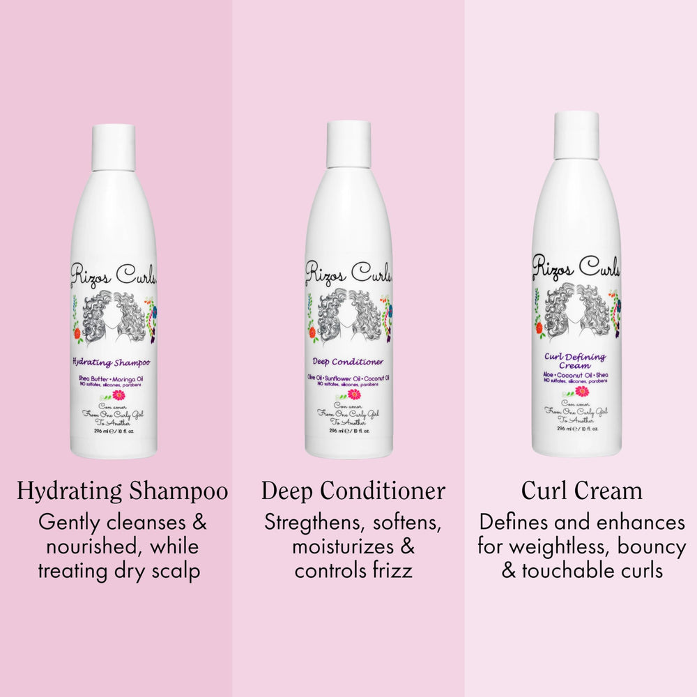 Rizos Curls deep conditioner tub enriched with olive and coconut oils for nourishment