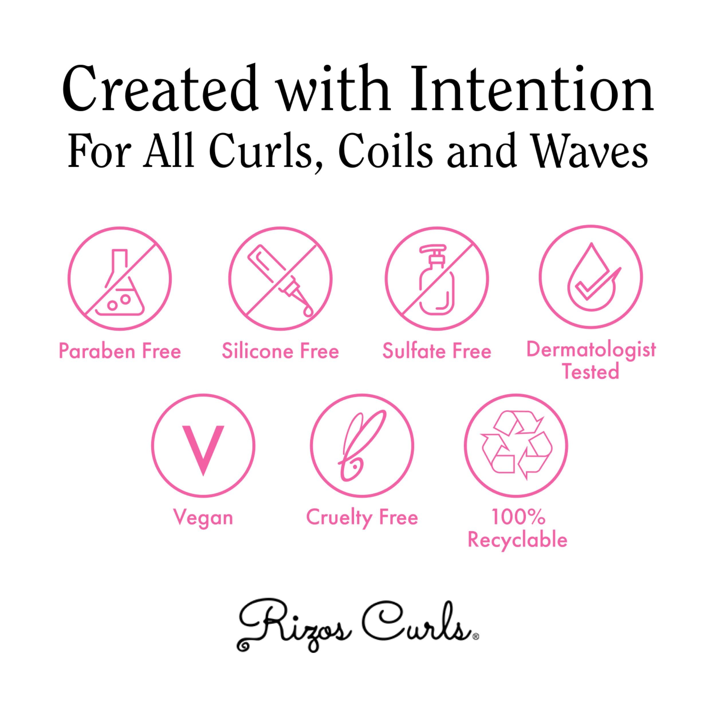 Rizos Curls tri-pack packaging display for easy shopping