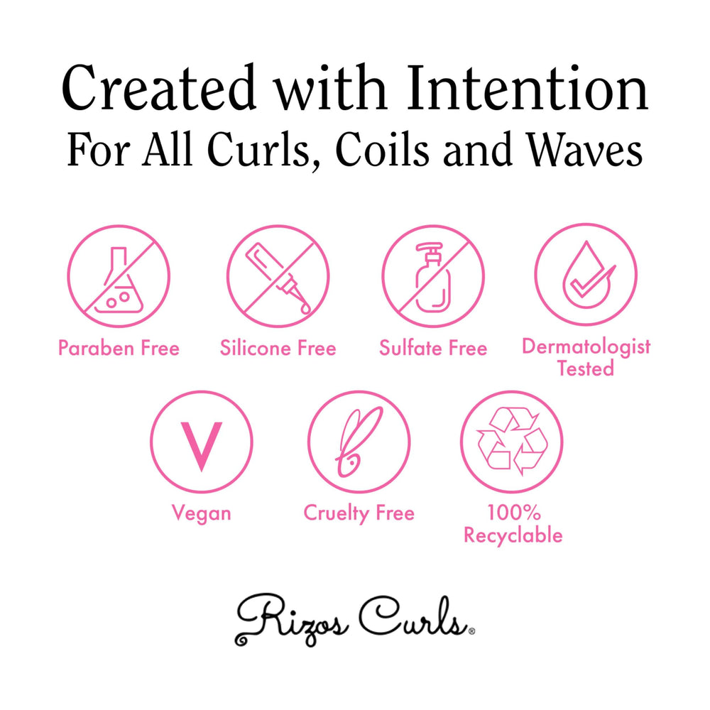 Rizos Curls tri-pack packaging display for easy shopping