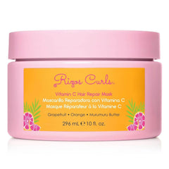 Rizos Curls Vitamin C Hair Repair Mask bottle showing nourishing formula for dry hair