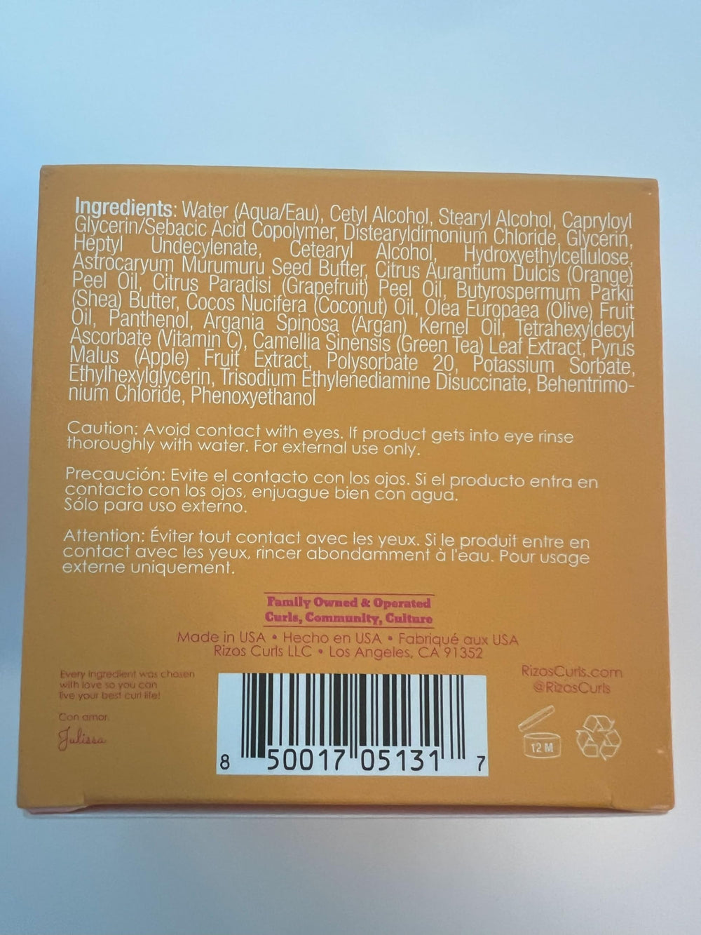 Rizos Curls Vitamin C Hair Repair Mask comb-through action aids detangling