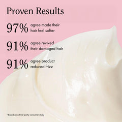 Rizos Curls Vitamin C Hair Repair Mask in-shower application demonstrates easy comb-through distribution