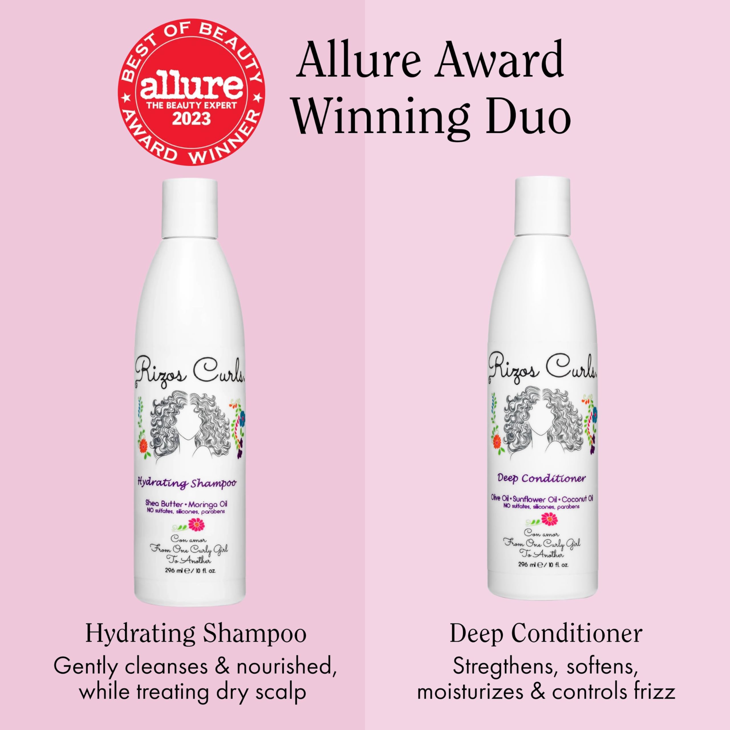Rizos Curls Deep Conditioner tube delivers deep moisture and detangling ease.