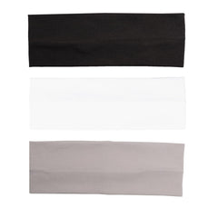 RJMBMUP Bandas para cabello de algodón negras, cómodas y absorbentes para entrenamiento.