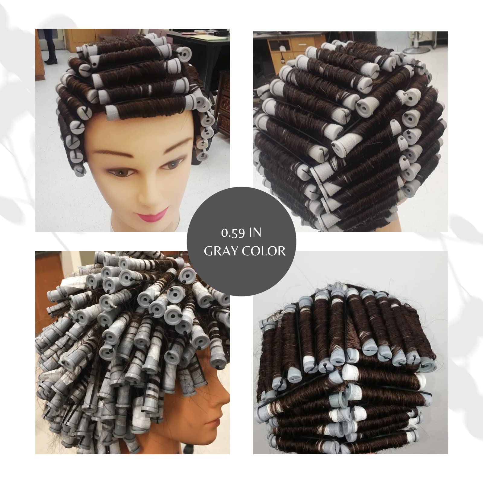 RJMBMUP perm rods with rubber bands show secure curl fixation during styling