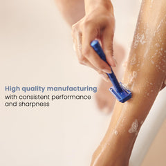 RK Shaving blade stainless steel close-up highlighting durability.