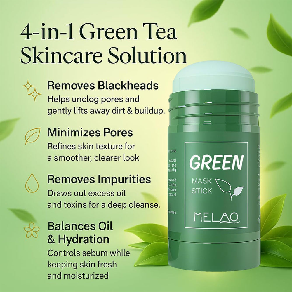 RLXSH Barra Té Verde para rostro: aplicación fácil y sin desorden.