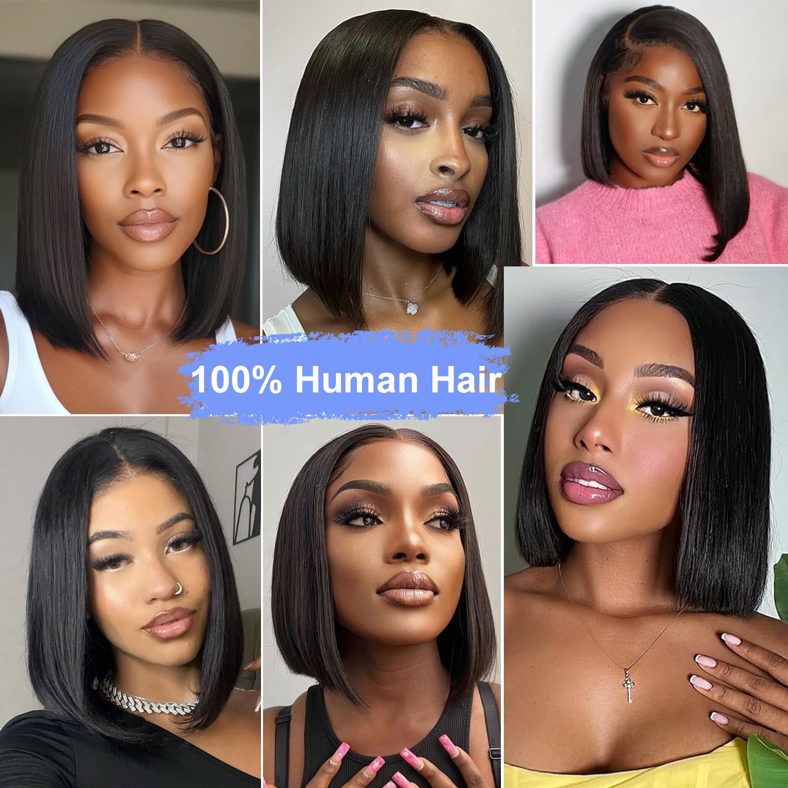 RMOARIWR 13x4 lace front bob wig showcases versatile parting.