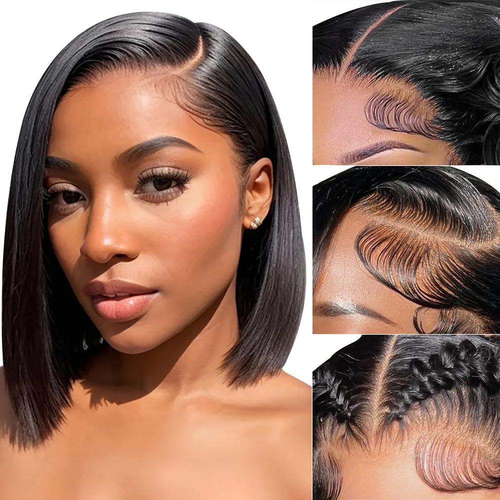 RMOARIWR bob wig with 13x4 HD lace front for natural parting.