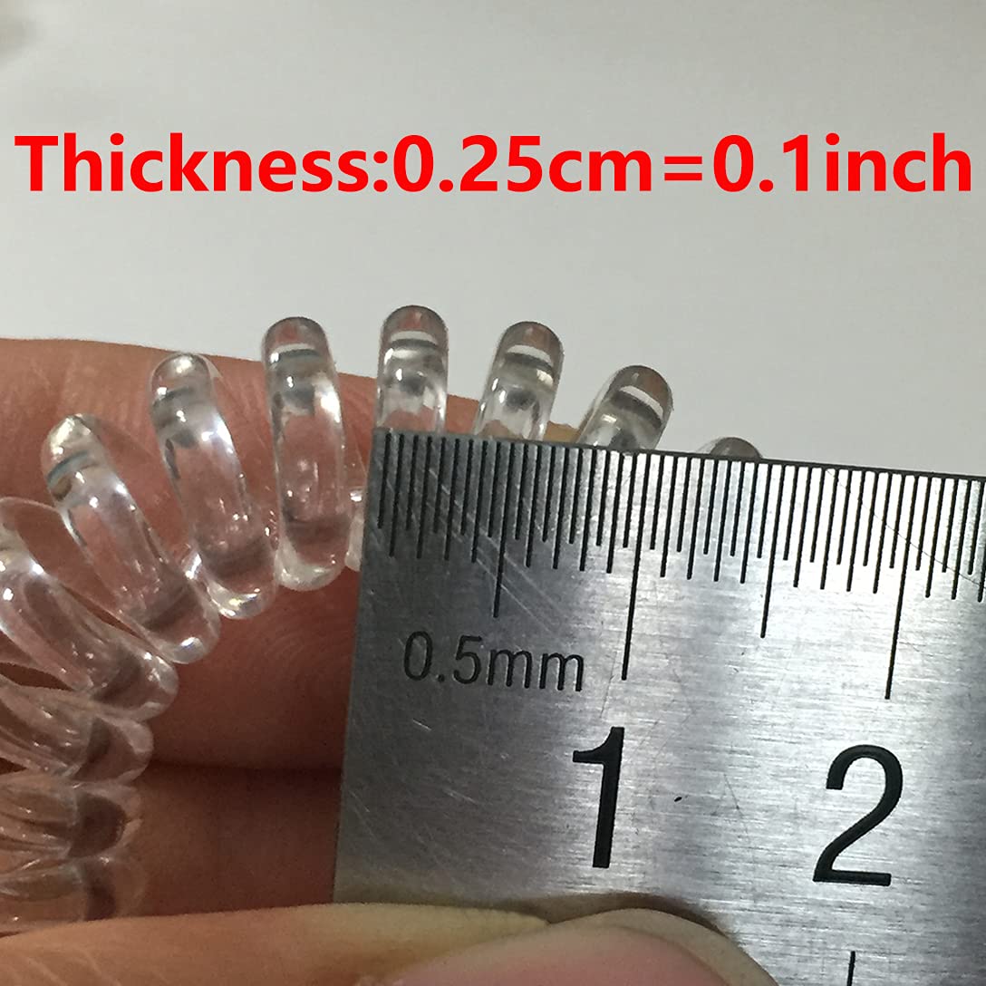 RN BEAUTY coletas espirales transparentes, durabilidad ante deformaciones.