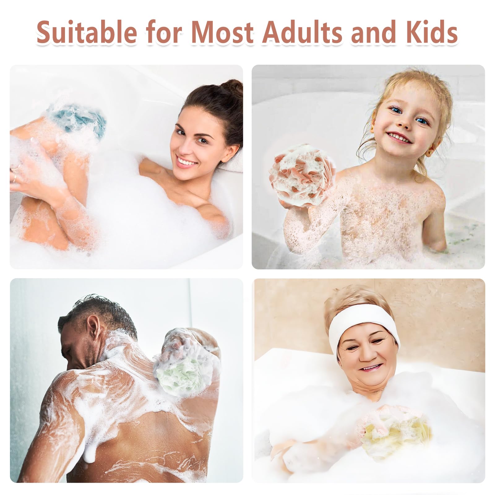 RNOAFMU shower loofah 60g standard size for most users