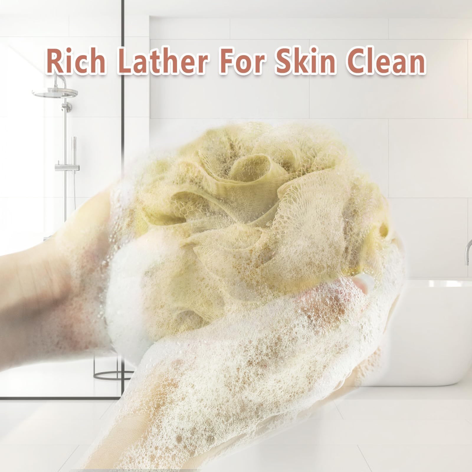 RNOAFMU shower loofah hanging rope for easy drying and storage