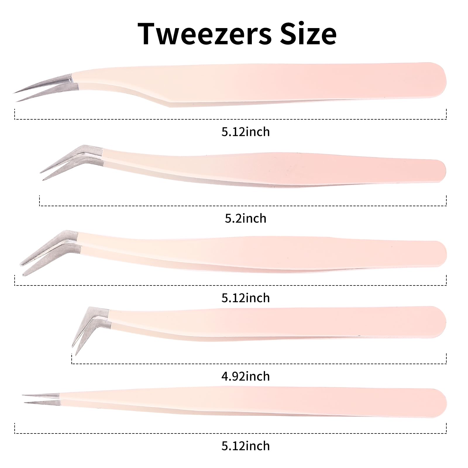 Rnodoilkfly easy-to-use straight and curved tips for efficient lash work.