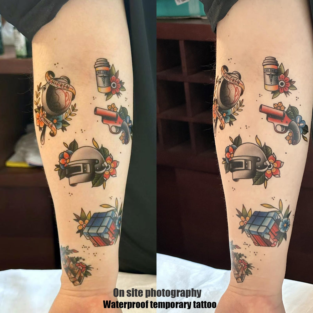 Roarhowl pins-and-characters tattoos offer cute, expressive options
