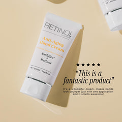 Robanda crema de manos retinol, envase portátil ideal para viaje.