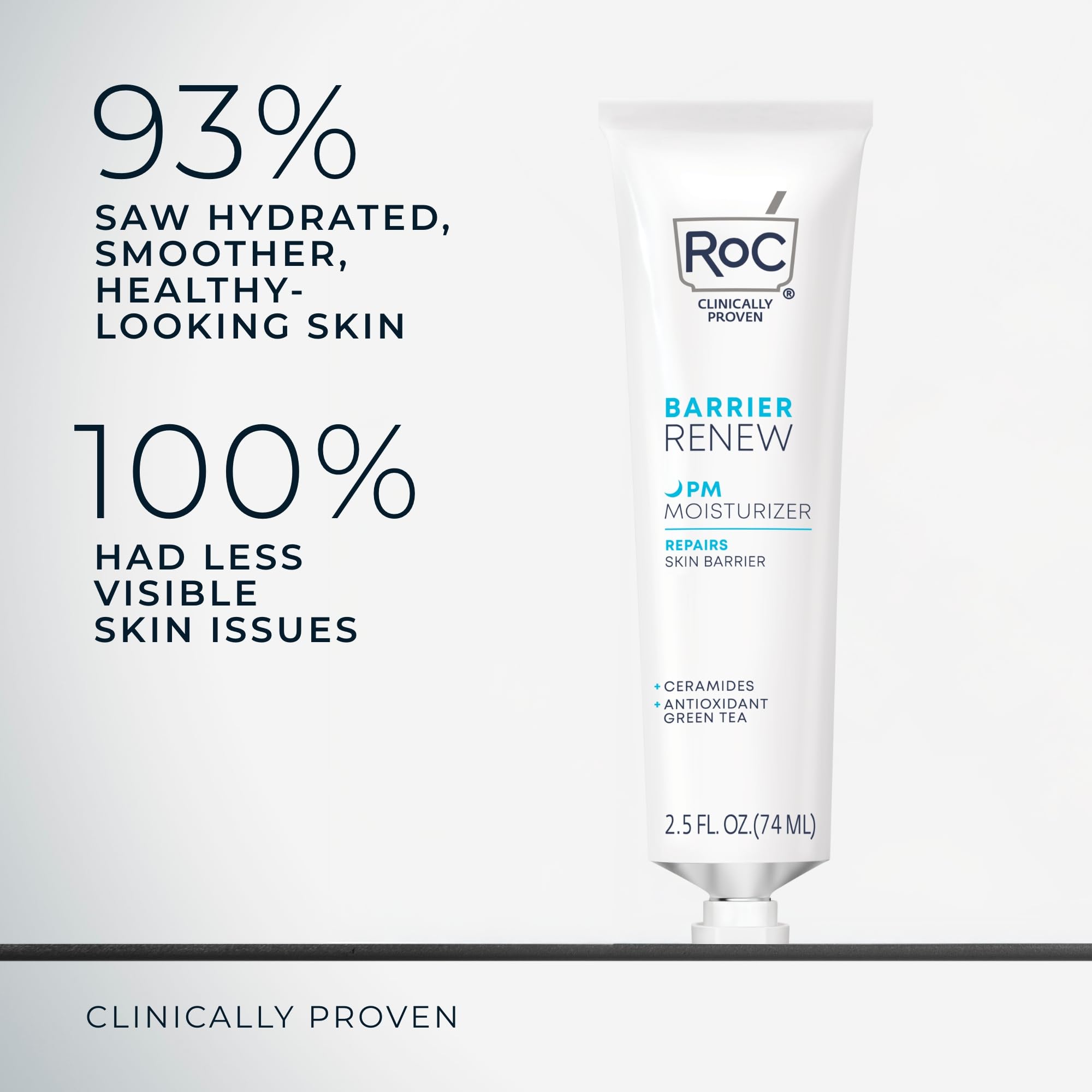 RoC Barrier Renew lipopeptidos ayudan a suavizar la textura de la piel.