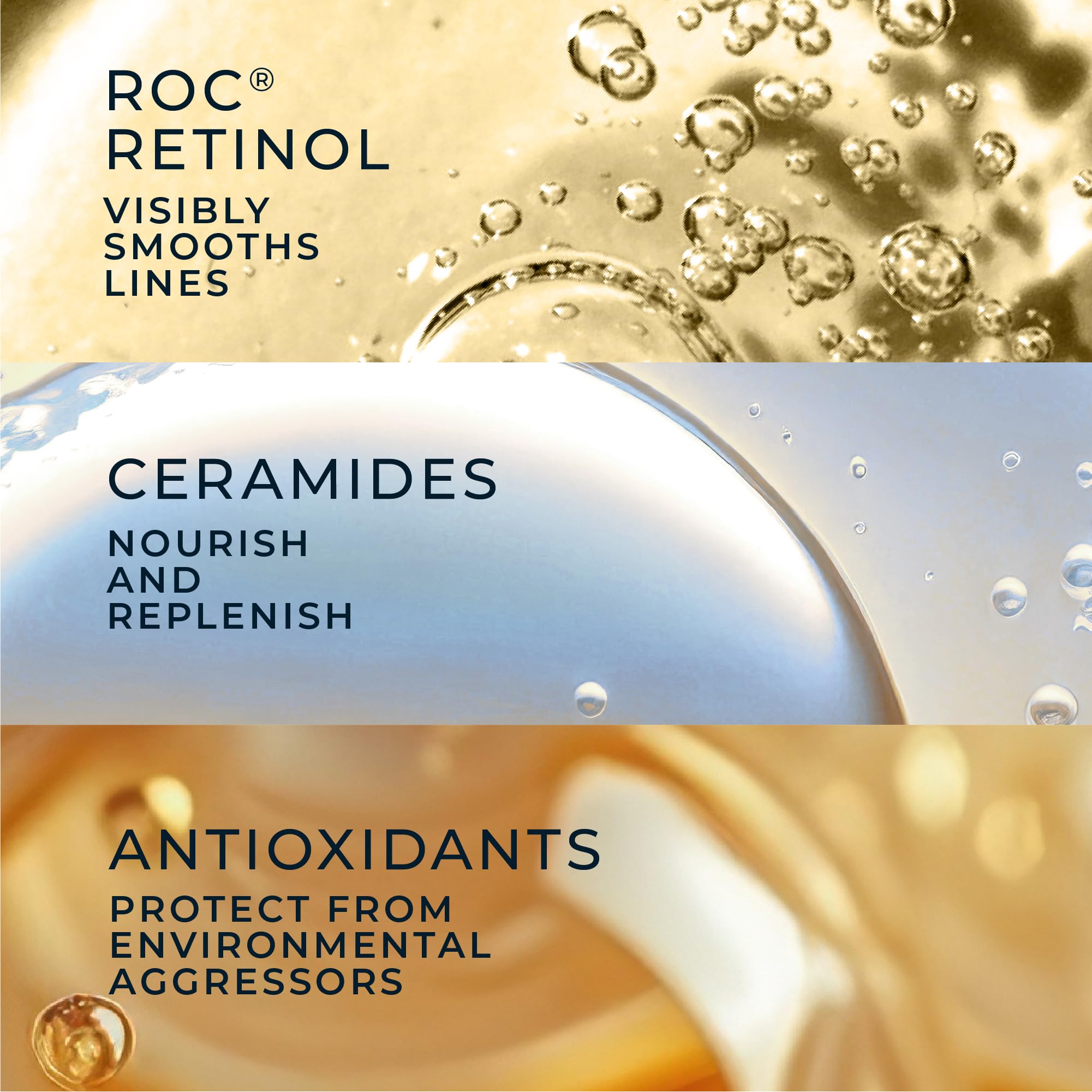 RoC Retinol Correxion night application scene implies gradual skin appearance improvements.