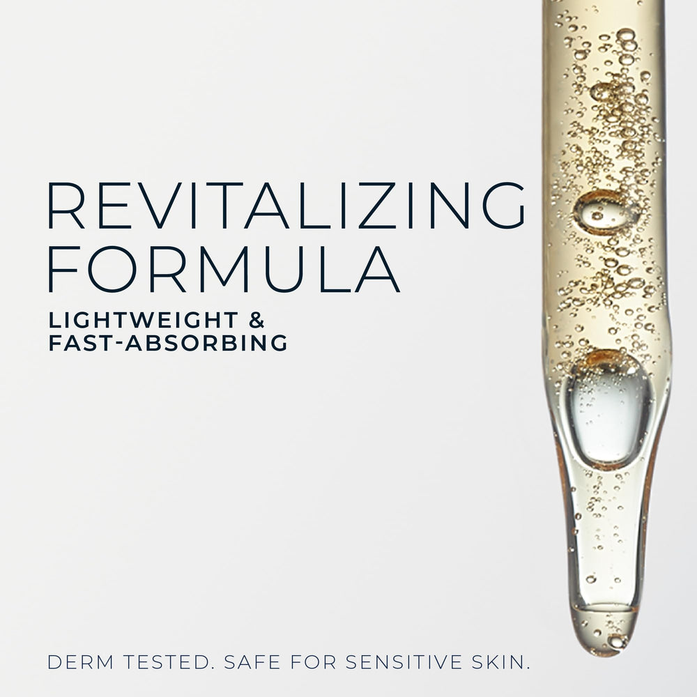 RoC daily skincare routine setup featuring serum and moisturizer.